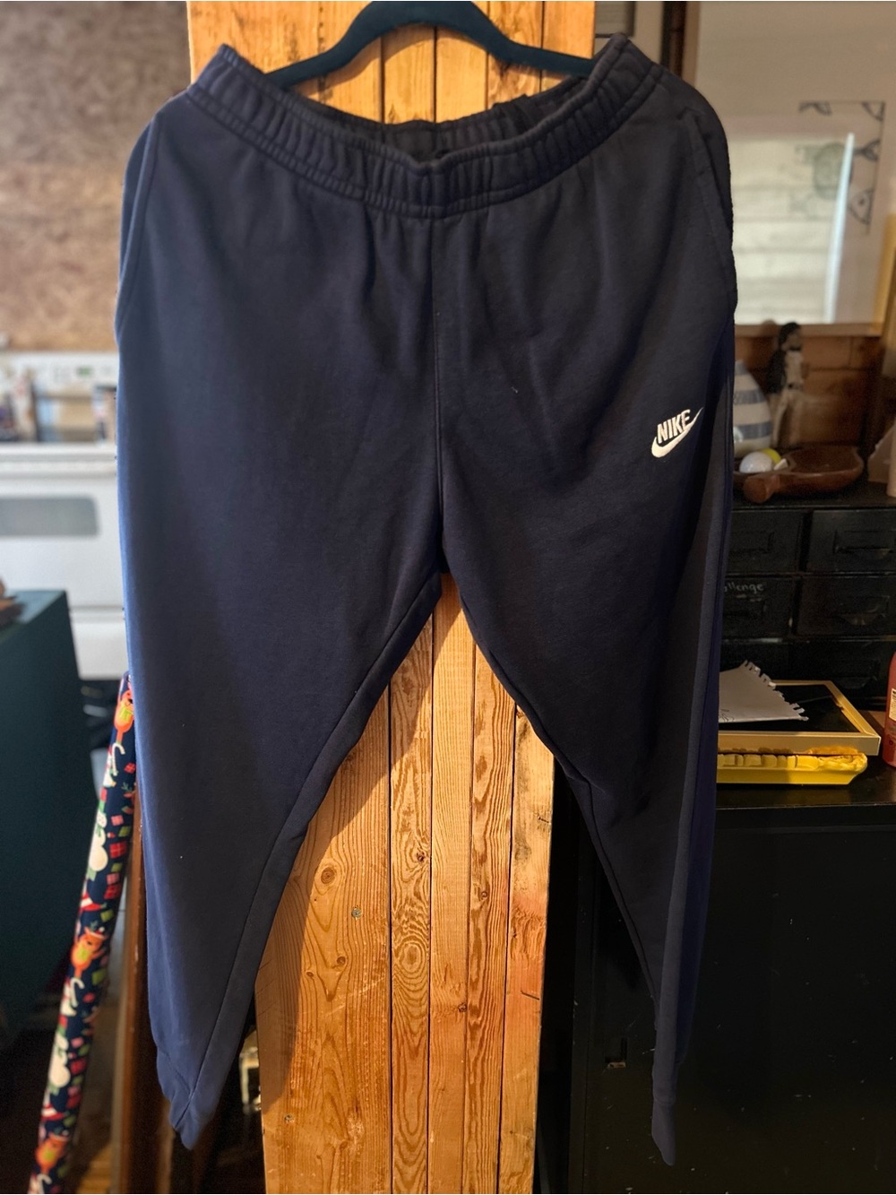 Nike Mens Navy Blue Fleece Joggers